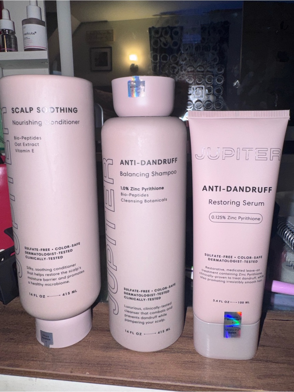 Anti-Dandruff Restoring Serum & Balancing Shampoo — Pink